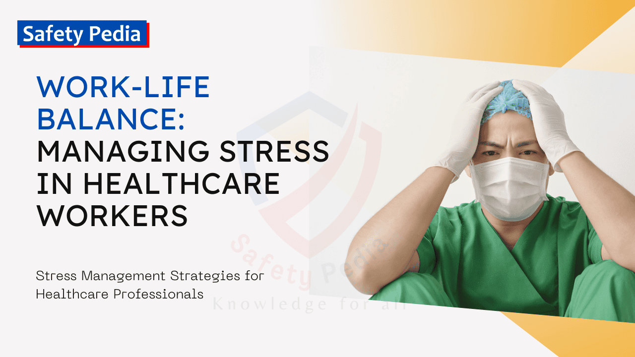 a healthcare worker in green scrubs, wearing a surgical cap, gloves, and a mask, holding their head in a gesture of stress or frustration. Managing Stress in Healthcare Workers